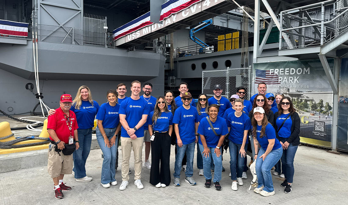 Sempra volunteers at the USS Midway