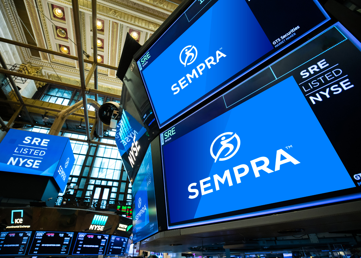 Sempra's ticker symbol on NYSE screens